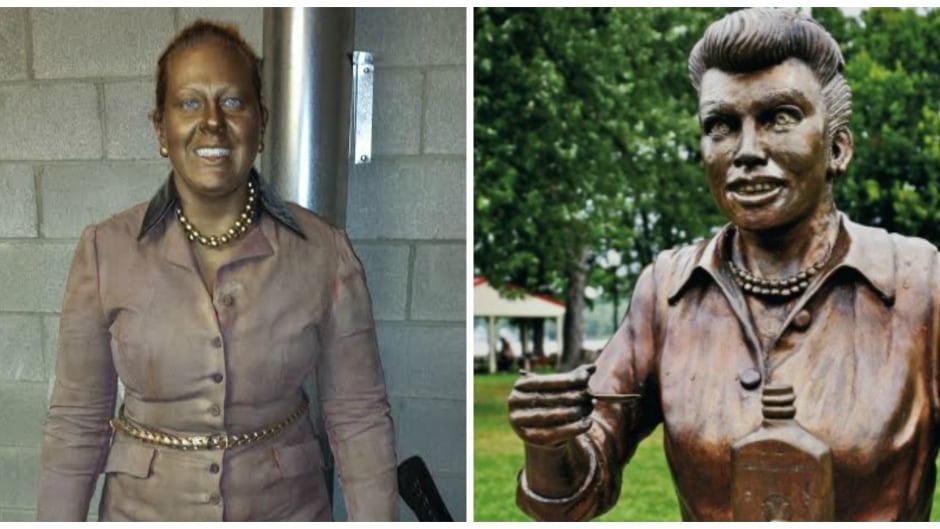 The statue-turned-real-life-'Scary Lucy' will be haunting Chautauqua Mall in Jamestown, N.Y., leading up to Halloween.