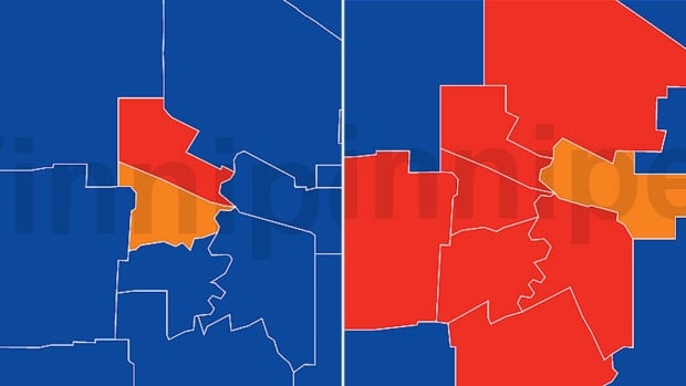 Map Winnipeg before and after the election CBC News
