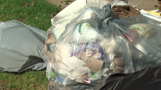 clear garbage bags
