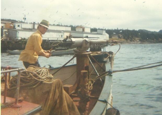 Vaughan George aboard his father's boat
