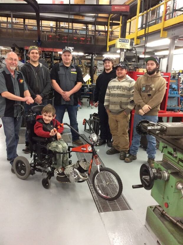 Rob Gilchrist and Henry's wheelchair