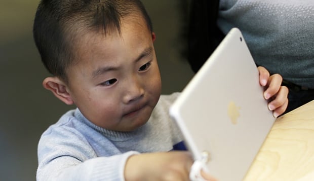 Child using iPad