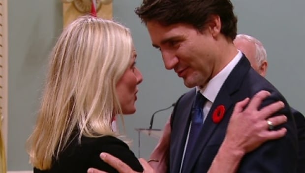 New minister of environment and climate change Catherine McKenna congratulated by Justin Trudeau