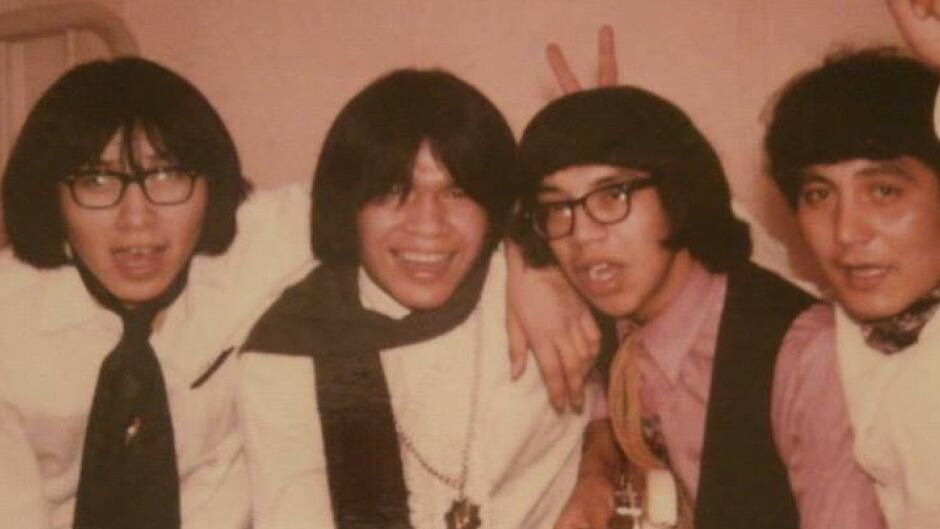 The Feathermen were a mainstay in the indigenous music scene in Winnipeg, and launched the careers of people like Billy Joe Green (second from the right).
