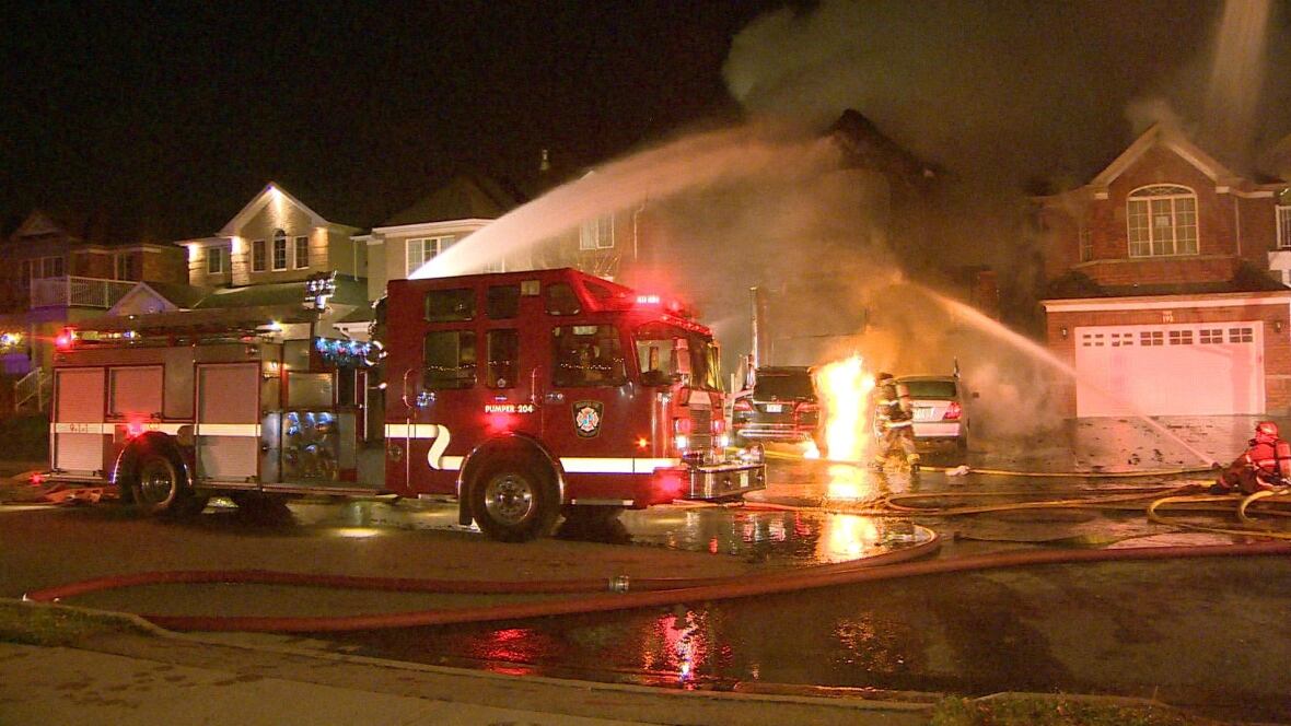 Brampton house fire damages 3 homes, forces evacuation Toronto CBC News