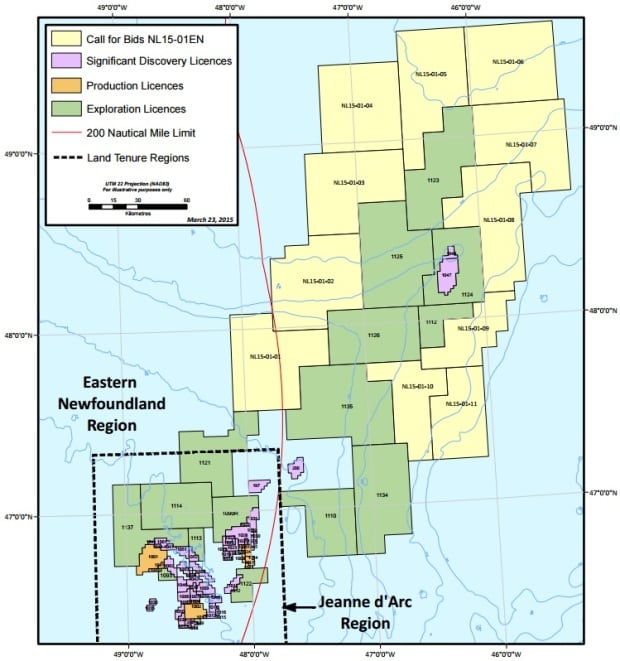 CNLOPB call for bids 2015 map CNLOPB