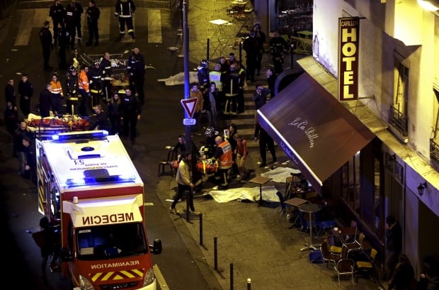 Paris FRANCE-SHOOTING bodies in the street Nov 13 2015