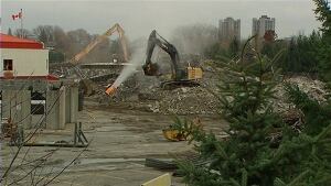 Lansdowne Park south side stands rubble