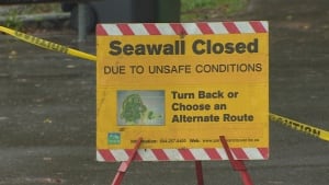 Seawall closed