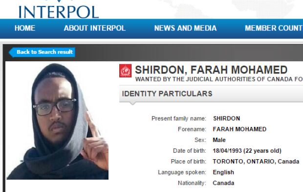 Farah Mohamed Shirdon Interpol