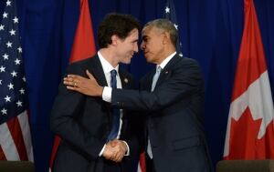 Trudeau and Obama at APEC in Manila