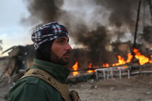 Sinjar Iraq retaken from ISIS Peshmerga soldier patrol Nov 15 2015