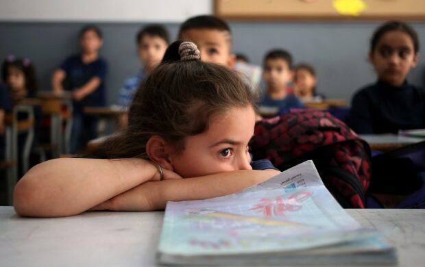 Syrian refugee student in Beirut
