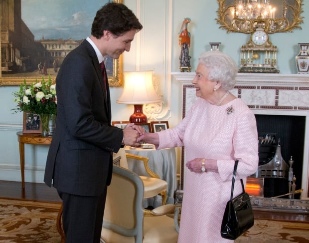 Queen and Trudeau