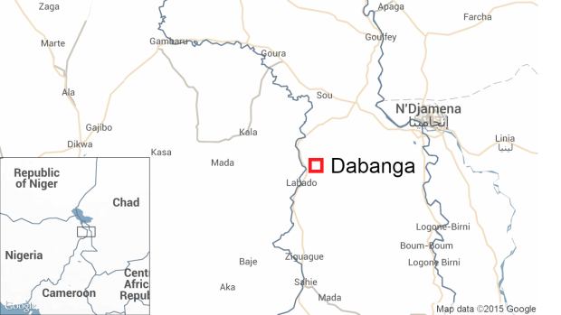 Dabanga, Cameroon, map
