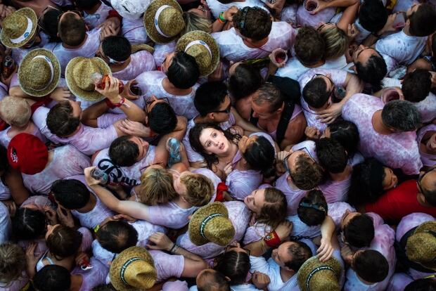POTY Pamplona Spain July 6 2015 crushed running of the bulls