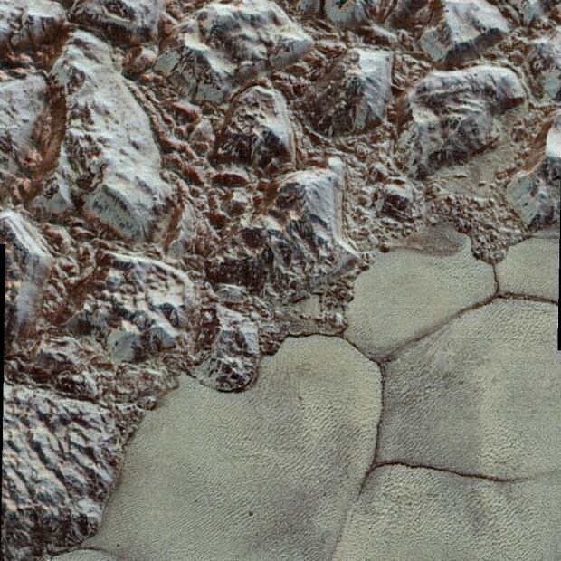 Pluto closeup colour
