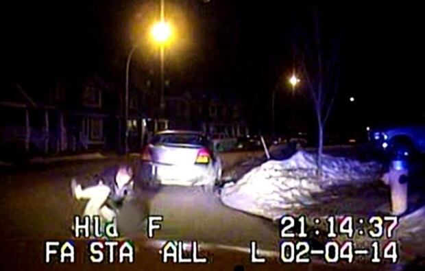 RAW video still of RCMP Const Plamondon arrest