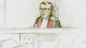Justice John (Jack) Walsh, Court of Queen's Bench, sketch