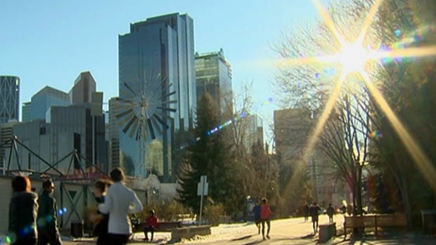 Warm weath in Calgary