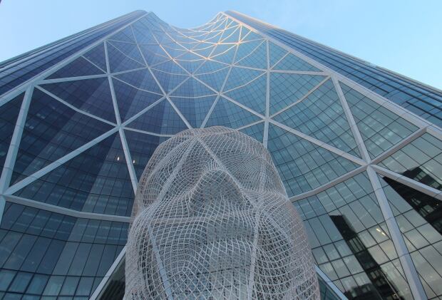 Wonderland sculpture in front of the Bow