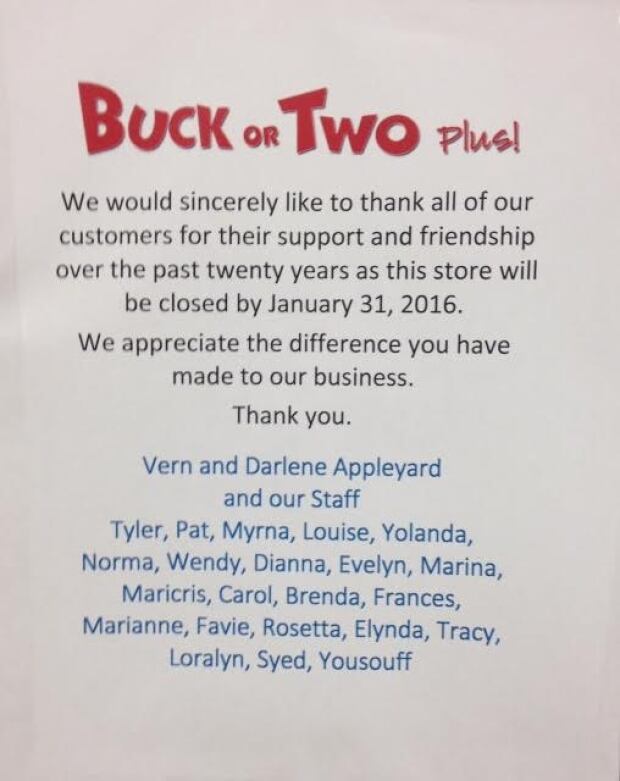 Buck or Two goodbye