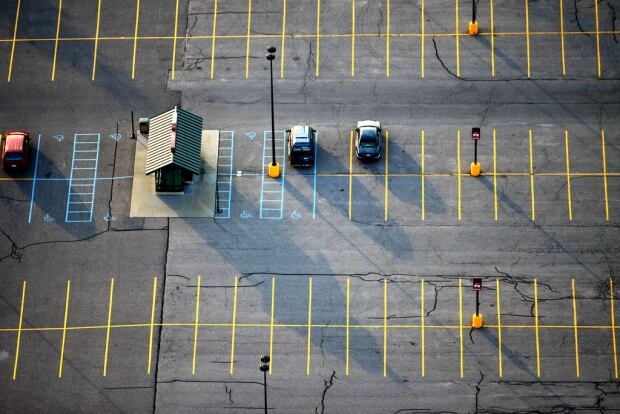 Empty parking spaces