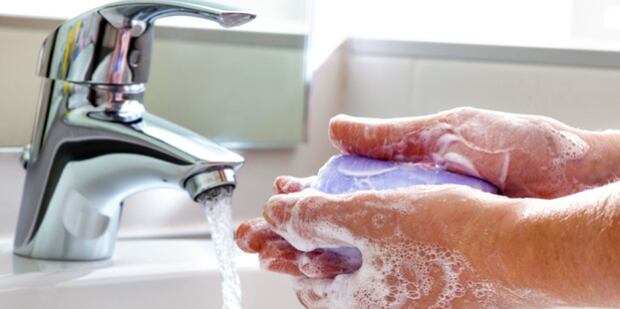 washing hands