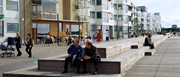 Western Harbour in Malmo, Sweden, features vacuum systems that collect waste underground.