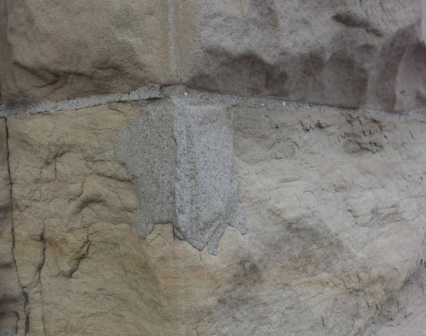 Repaired sandstone