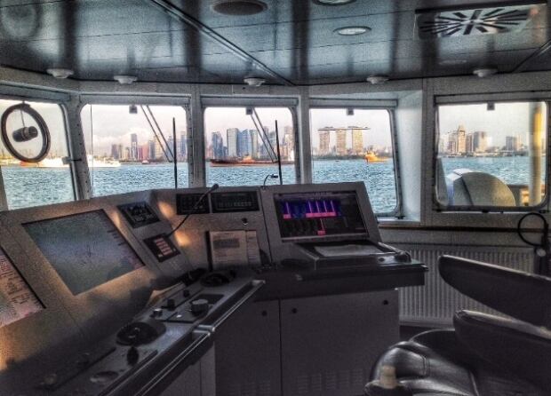 Singapore port from research ship