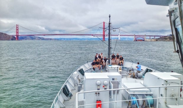Golden Gate bridge by boat