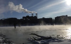Flooding ice