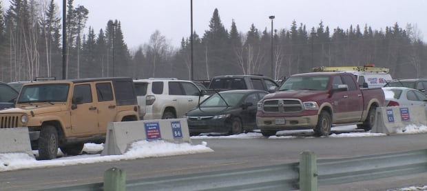 Deer Lake airport parking lot