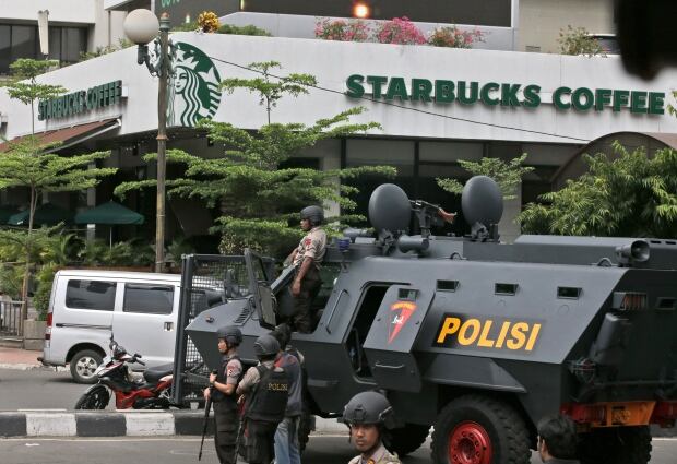 Jakarta INDONESIA-BLAST Jan 14 2016 target starbucks