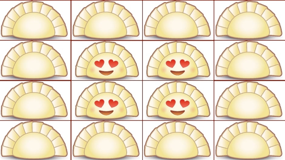 The plain or "bling bling" dumpling options, designed by Yiying Lu.