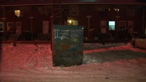 Dumpster near Flora Avenue where 13 year old boy was found