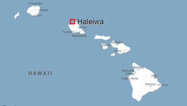 Haleiwa, Hawaii map