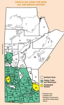 Vehicle Use Zones for Deer, Elk and Moose Hunters