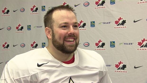 Billy Bridges grins as he talks about life as a new dad.