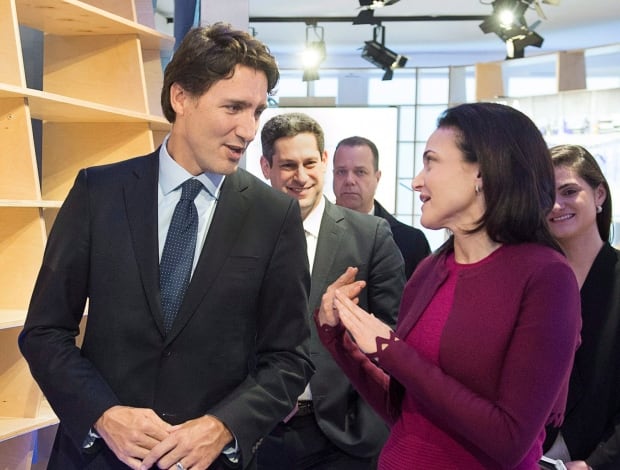 Trudeau talks to Facebook chief in Davos