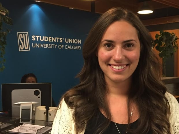 Sarah Pousette with the U of C Students' Union