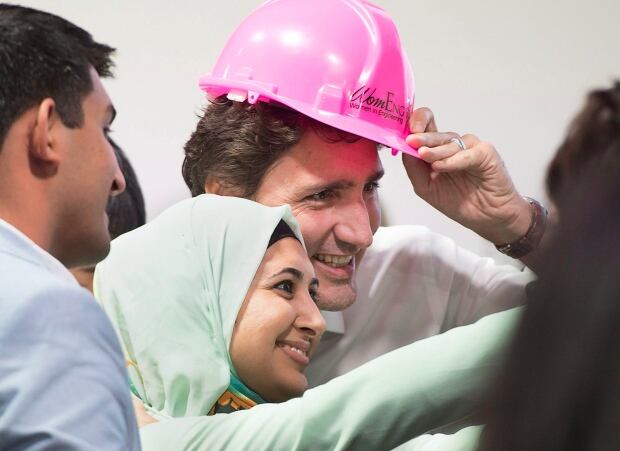 Trudeau and Naadiya Moosajee in Davos