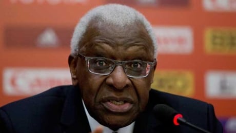 In this August 2015 file photo, then President of the IAAF Lamine Diack speaks during a press conference. diack-lamine-20-07-2015