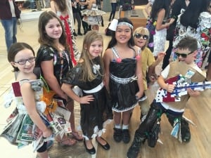 Bruce Middle Schoolers at Take Pride Winnipeg recycled fashion show