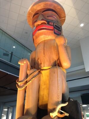 The Blind Halibut Fisherman by Reg Davidson at YVR