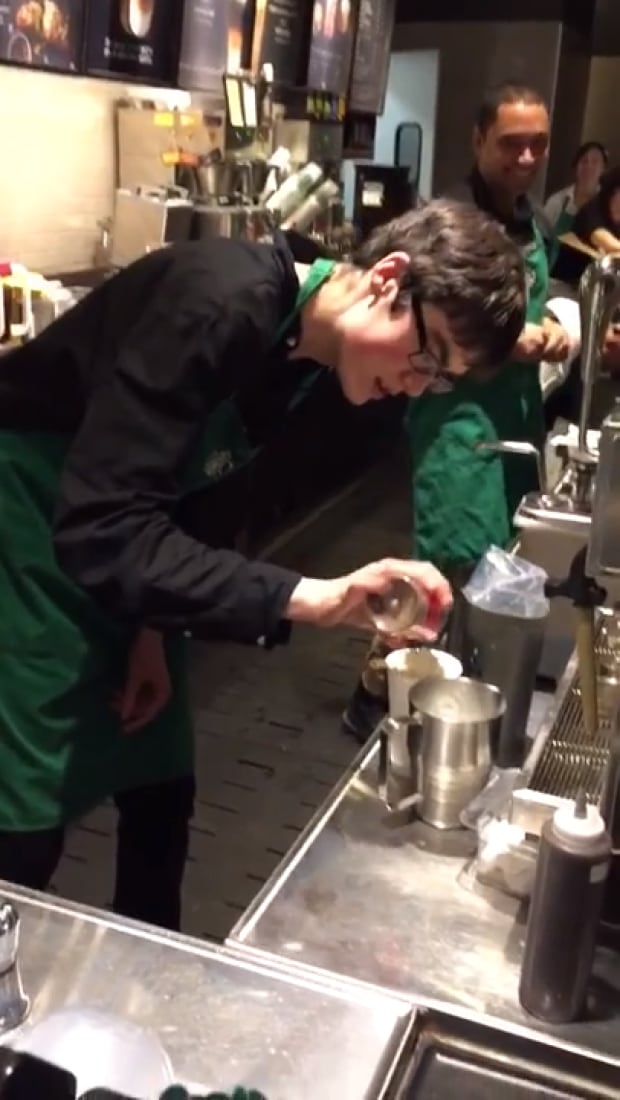 Toronto dancing Starbucks barista with autism