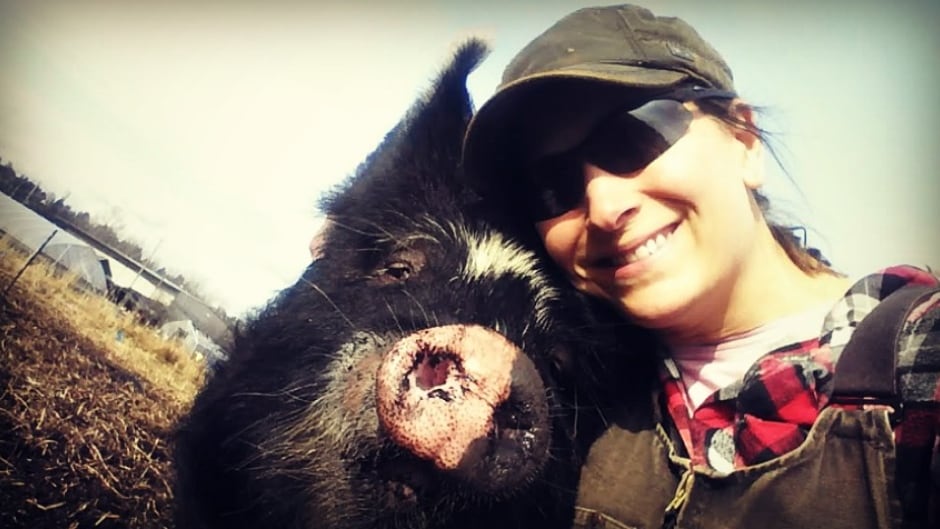 Julia Smith is a pig farmer in Burnaby, B.C. She believes her pigs should have a good - albeit short - life and ensures right until slaughter that her pigs are happy.