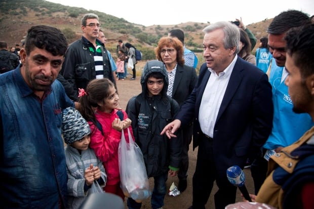 Greece Migrants Antonio Guterres