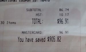 Receipt Gavin Thompson charity deals Ottawa